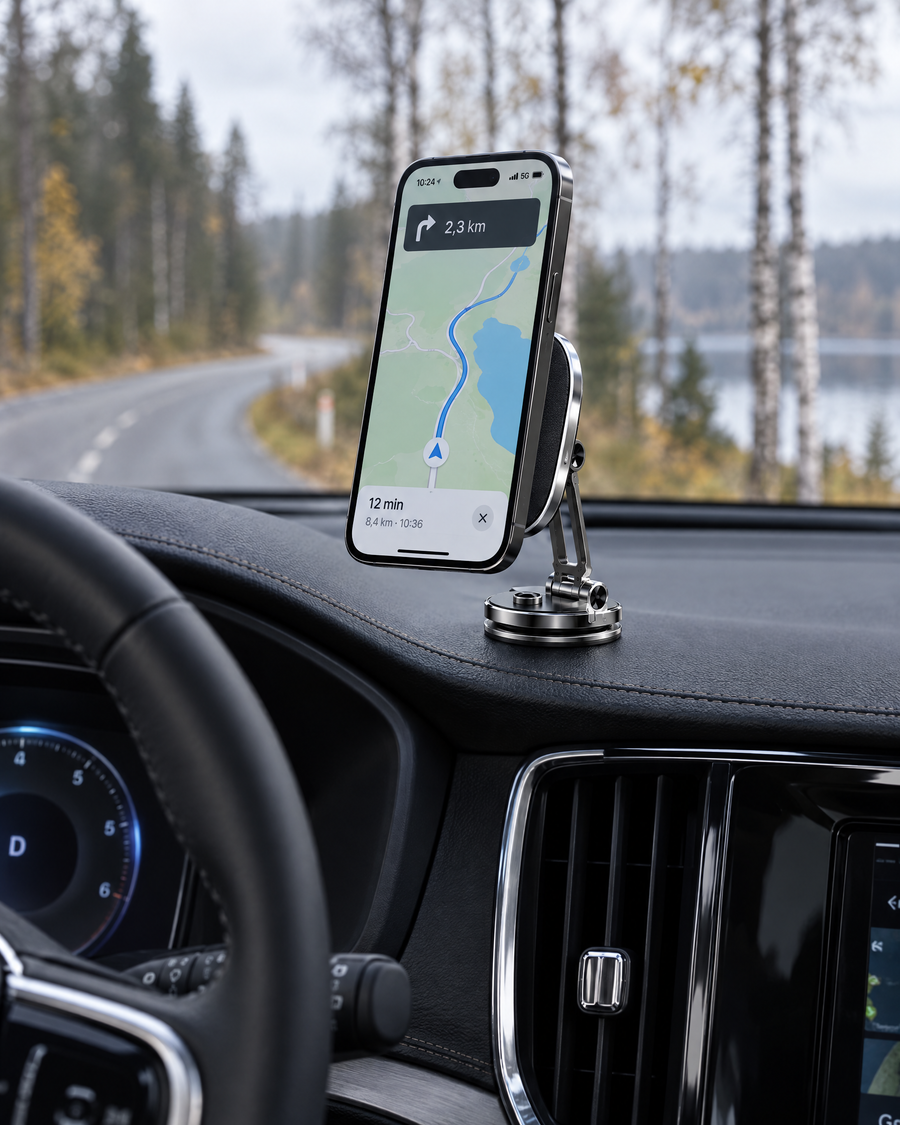 Nuvio-hållaren i bilen